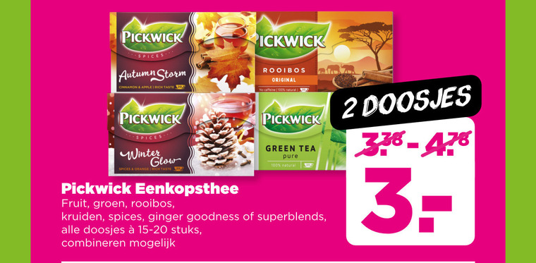 Pickwick   thee folder aanbieding bij  Plus - details