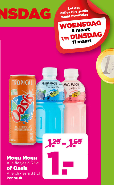 Mogu Mogu   fruitdrank folder aanbieding bij  Plus - details
