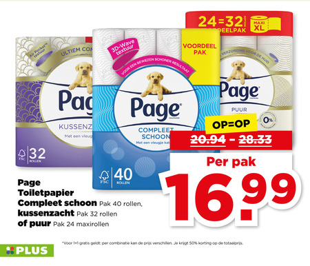 Page   toiletpapier folder aanbieding bij  Plus - details