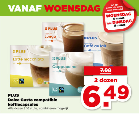 Plus Huismerk   dolce gusto capsules folder aanbieding bij  Plus - details