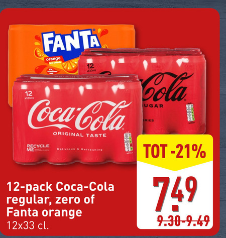 Fanta   frisdrank, cola folder aanbieding bij  Aldi - details