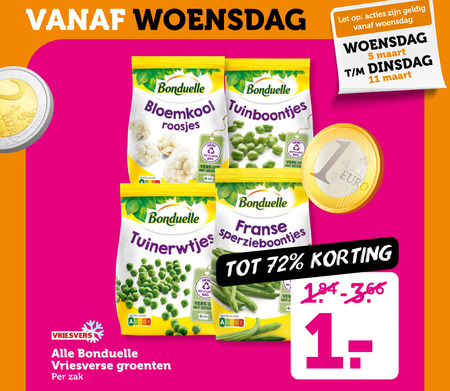 Bonduelle   diepvriesgroente folder aanbieding bij  Coop - details
