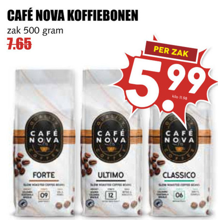 Cafe Nova   koffiebonen folder aanbieding bij  MCD&nbsp;Supermarkt&nbsp;Basis - details