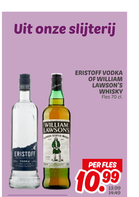 Eristoff   wodka, whisky folder aanbieding bij  Dekamarkt - details