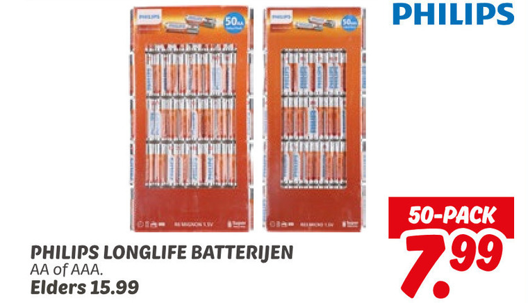 Philips   batterij folder aanbieding bij  Dekamarkt - details