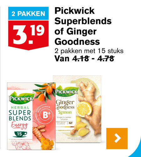 Pickwick   thee folder aanbieding bij  Hoogvliet - details