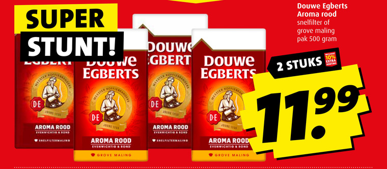 Douwe Egberts   koffie folder aanbieding bij  Boni - details