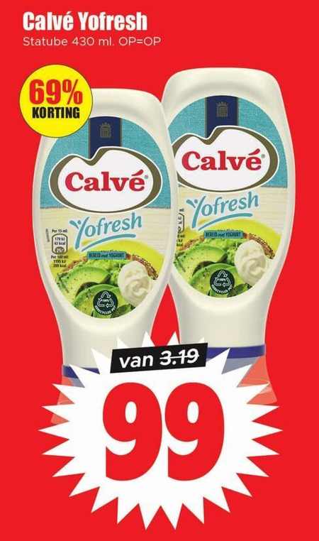 Calve   snacksaus folder aanbieding bij  Dirk - details