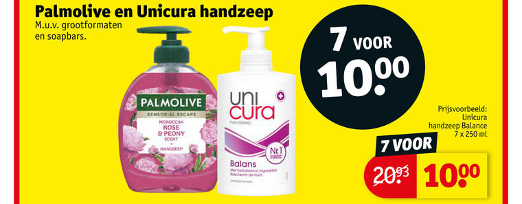 Unicura   handzeep folder aanbieding bij  Kruidvat - details