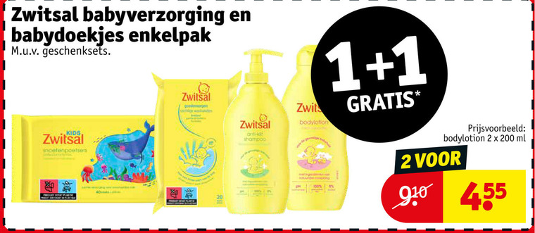 Zwitsal   babyverzorging folder aanbieding bij  Kruidvat - details