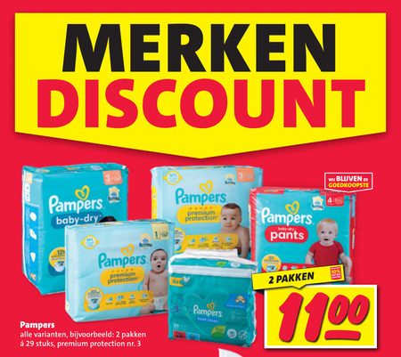 Pampers   luiers, luierbroekjes folder aanbieding bij  Nettorama - details