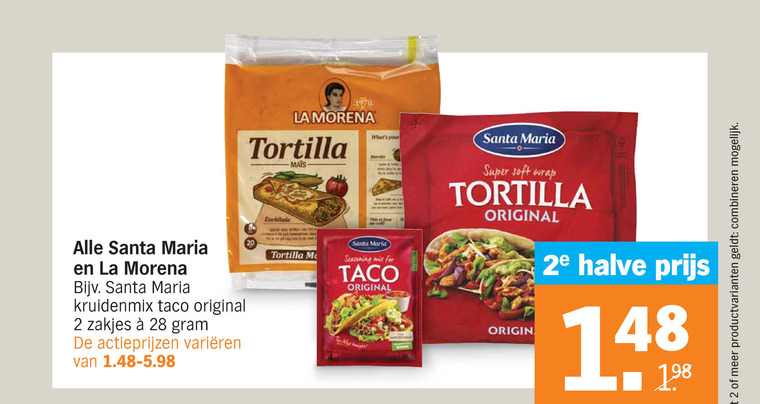 La Morena   tortilla, taco folder aanbieding bij  Albert Heijn - details