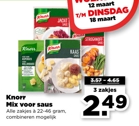 Knorr   saus folder aanbieding bij  Plus - details
