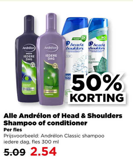 Head and Shoulders   shampoo, conditioner folder aanbieding bij  Plus - details