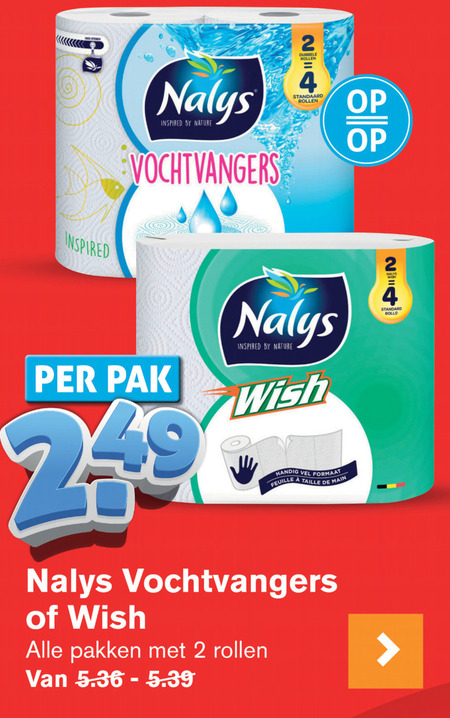 Nalys   keukenpapier folder aanbieding bij  Hoogvliet - details
