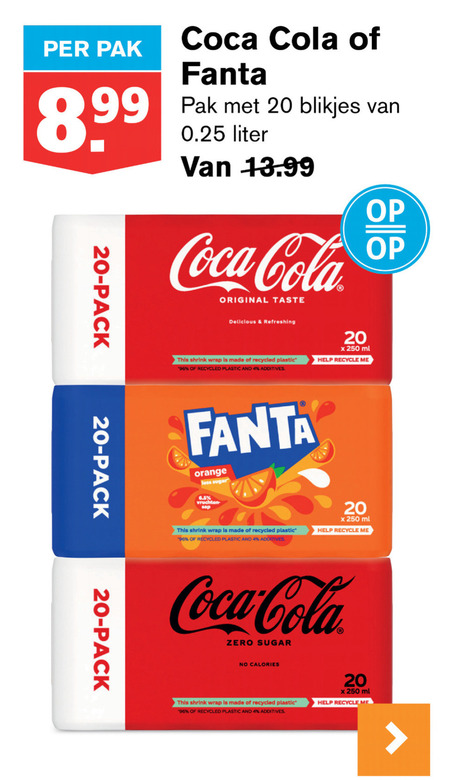 Coca-Cola   cola, frisdrank folder aanbieding bij  Hoogvliet - details