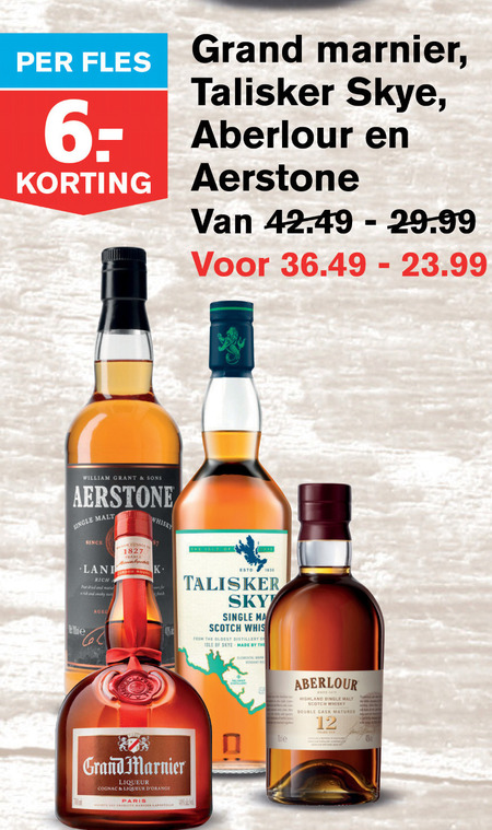 Grand Marnier   likeur, whisky folder aanbieding bij  Hoogvliet - details
