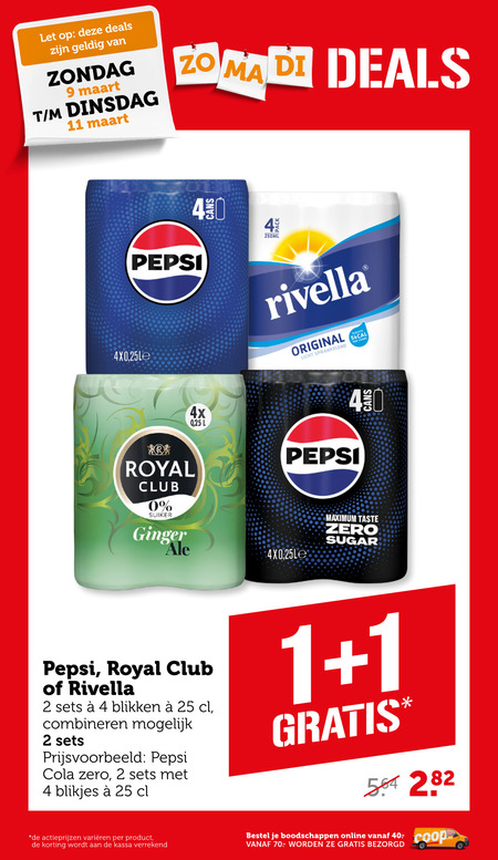 Pepsi   frisdrank, cola folder aanbieding bij  Coop - details
