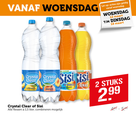 Crystal Clear   frisdrank, fruitdrank folder aanbieding bij  Coop - details