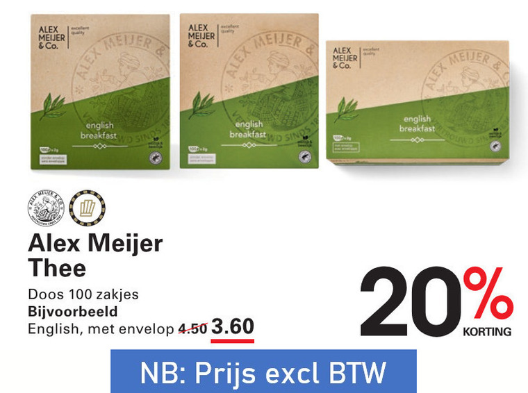 Alex Meijer   thee folder aanbieding bij  Sligro - details