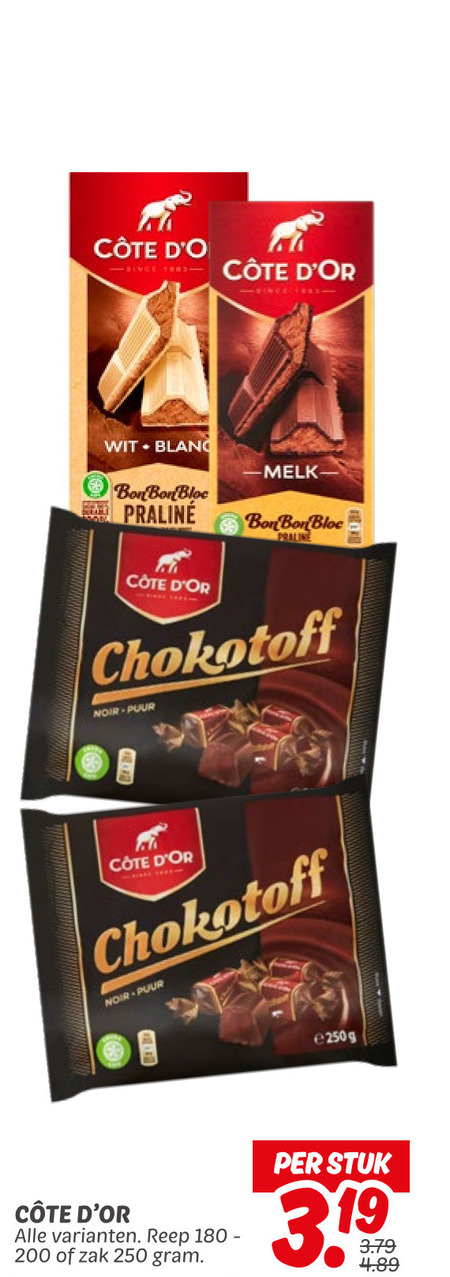Cote D Or   chocolade folder aanbieding bij  Dekamarkt - details