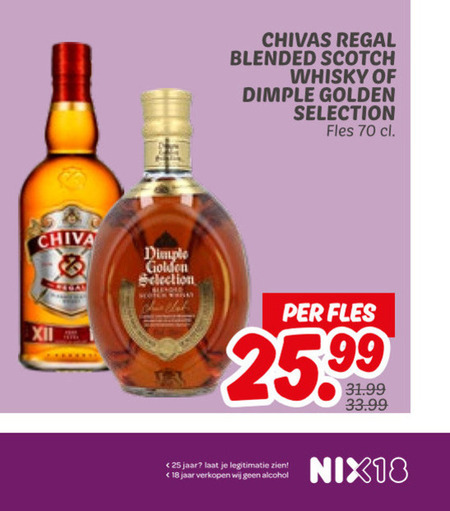 Dimple   whisky folder aanbieding bij  Dekamarkt - details