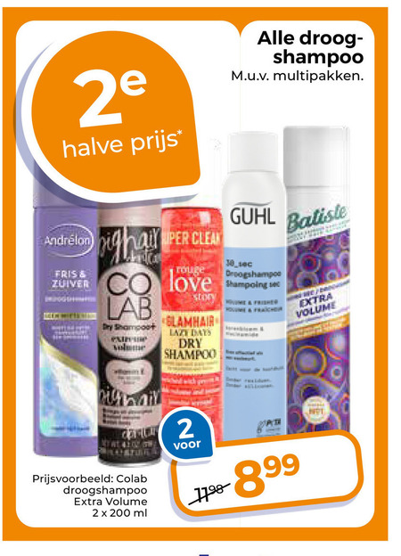 Alle merken   droogshampoo folder aanbieding bij  Trekpleister - details