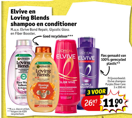 Garnier Loving Blends   conditioner, shampoo folder aanbieding bij  Kruidvat - details