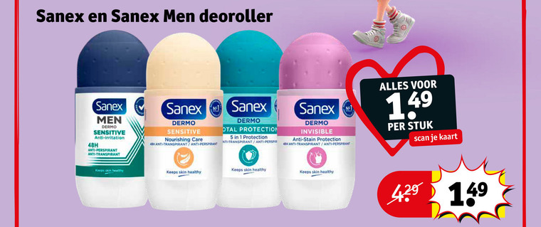 Sanex   deodorant folder aanbieding bij  Kruidvat - details