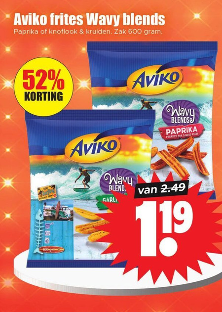 Aviko   patat folder aanbieding bij  Dirk - details