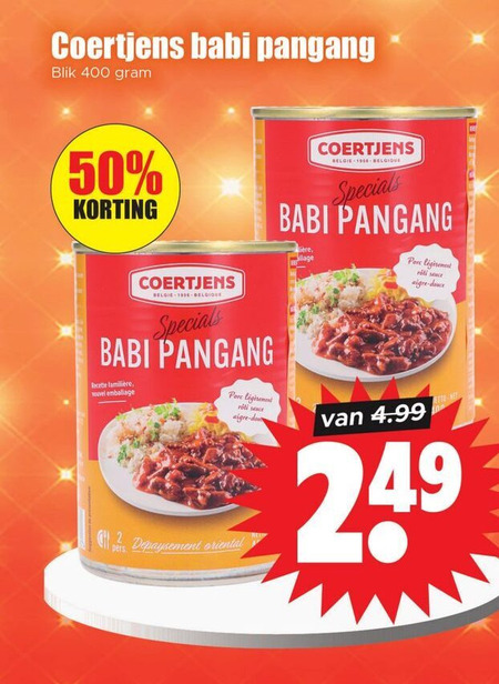 Coertjens   oosterse maaltijd folder aanbieding bij  Dirk - details