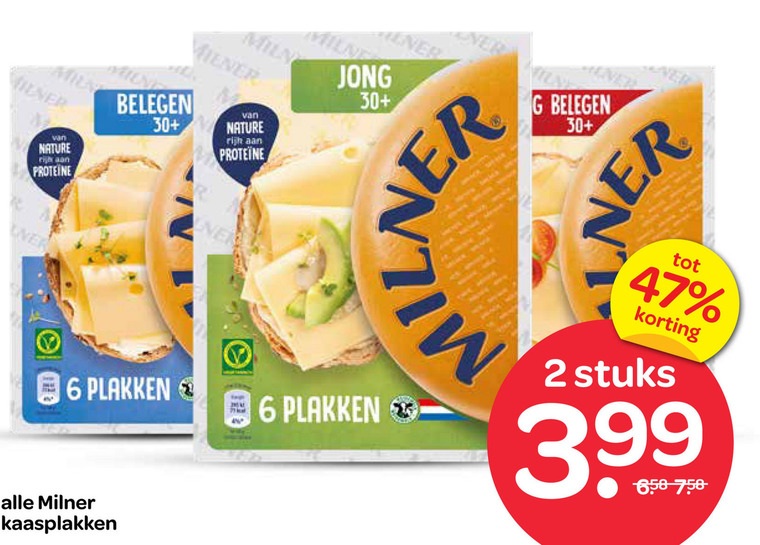 Milner   kaasplakken folder aanbieding bij  Spar - details