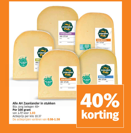Zaanlander   kaas folder aanbieding bij  Albert&nbsp;Heijn - details
