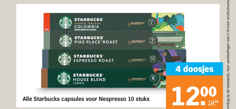 Starbucks   koffiecups folder aanbieding bij  Albert&nbsp;Heijn - details