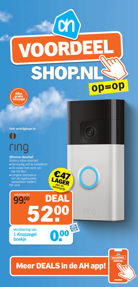 Ring   deurbel folder aanbieding bij  Albert Heijn - details