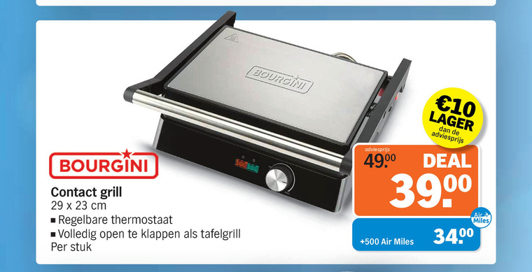 Bourgini   grillplaat folder aanbieding bij  Albert Heijn - details