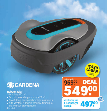 Gardena   robotgrasmaaier folder aanbieding bij  Albert Heijn - details