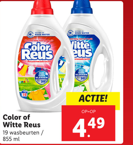 Witte Reus   wasmiddel folder aanbieding bij  Lidl - details