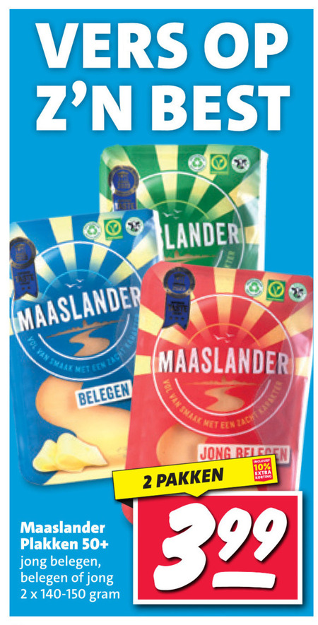 Maaslander   kaasplakken folder aanbieding bij  Nettorama - details