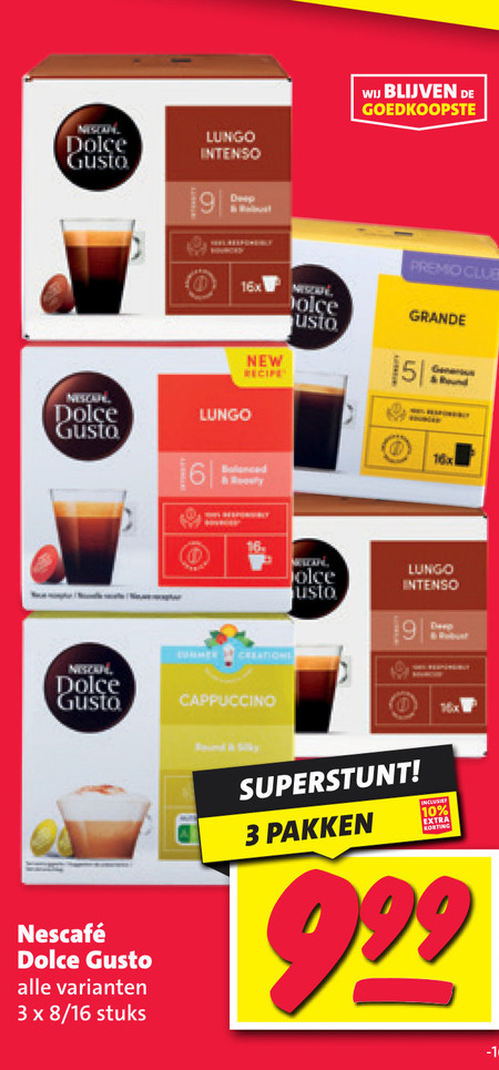 Nescafe   dolce gusto capsules folder aanbieding bij  Nettorama - details