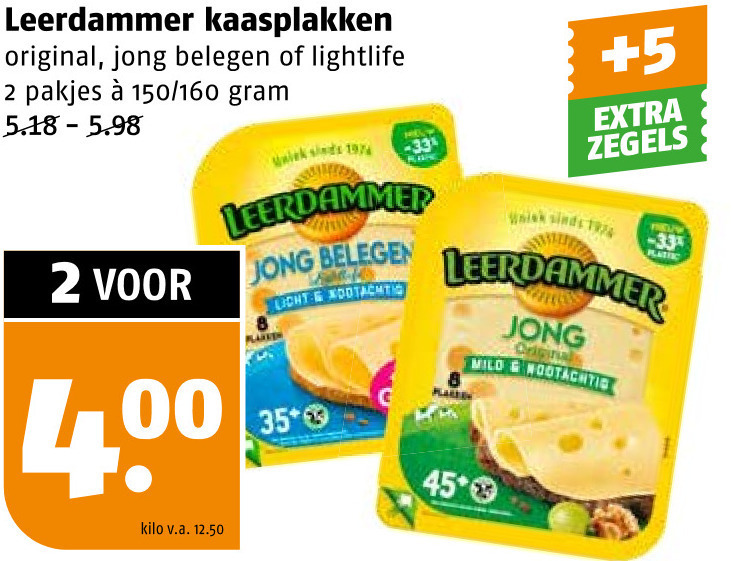 Leerdammer   kaasplakken folder aanbieding bij  Poiesz - details