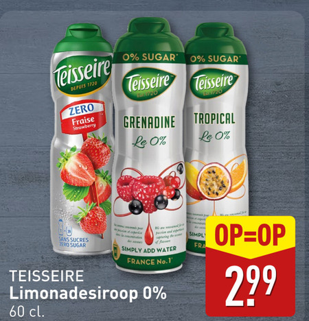 Teisseire   limonadesiroop folder aanbieding bij  Aldi - details