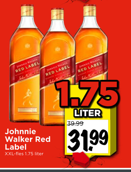 Johnnie Walker   whisky folder aanbieding bij  Vomar - details