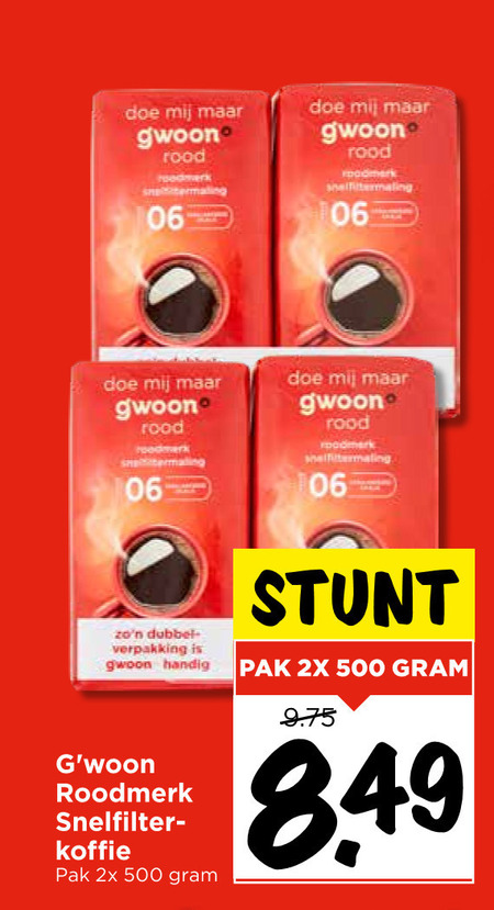 Gwoon   koffie folder aanbieding bij  Vomar - details