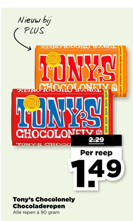 Tony Chocolony   chocolade folder aanbieding bij  Plus - details