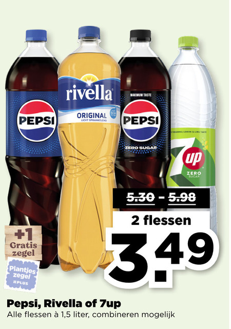 Pepsi   frisdrank, cola folder aanbieding bij  Plus - details