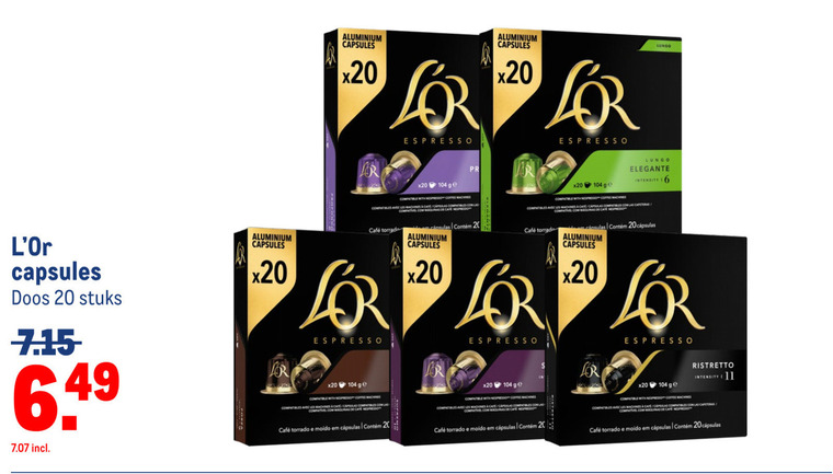 Douwe Egberts L Or   koffiecups folder aanbieding bij  Makro - details