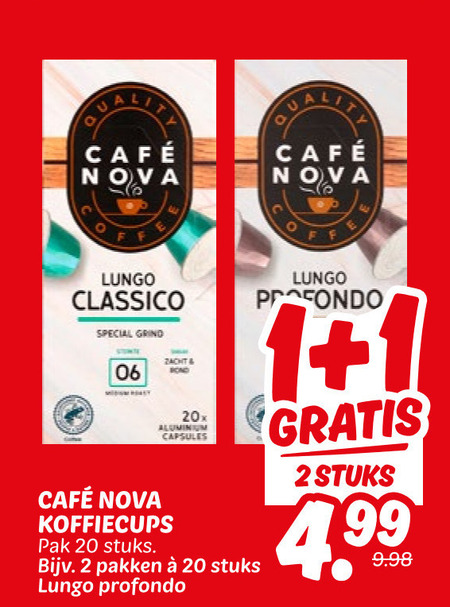 Cafe Nova   koffiecups folder aanbieding bij  Dekamarkt - details