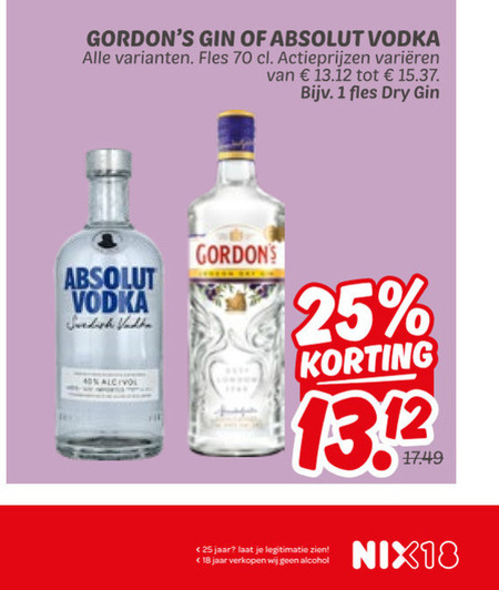Absolut   gin, wodka folder aanbieding bij  Dekamarkt - details