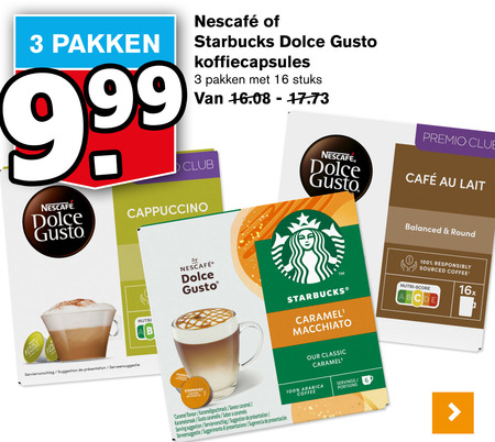 Starbucks   dolce gusto capsules folder aanbieding bij  Hoogvliet - details